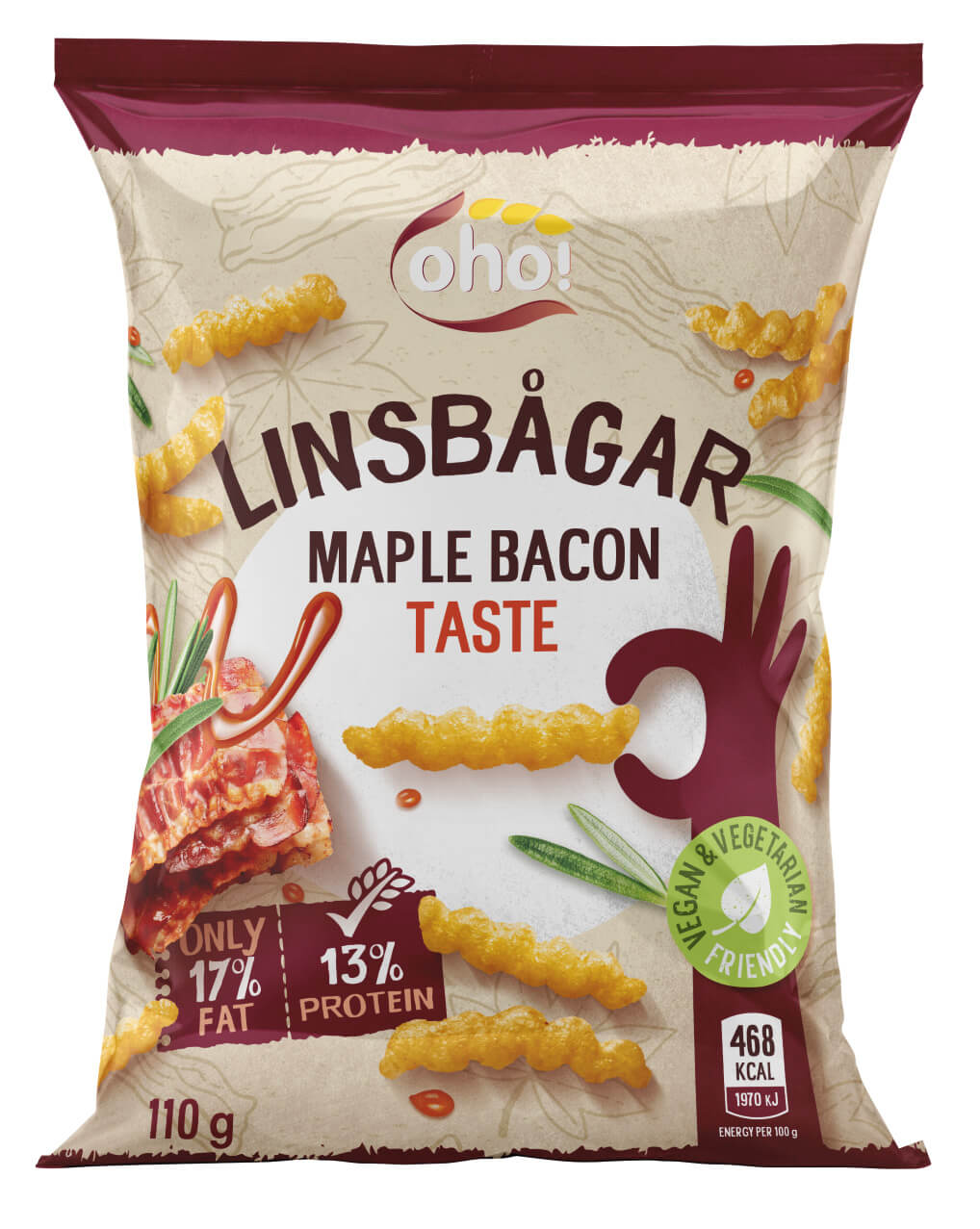 Linsesnacks Maple Bacon 100g