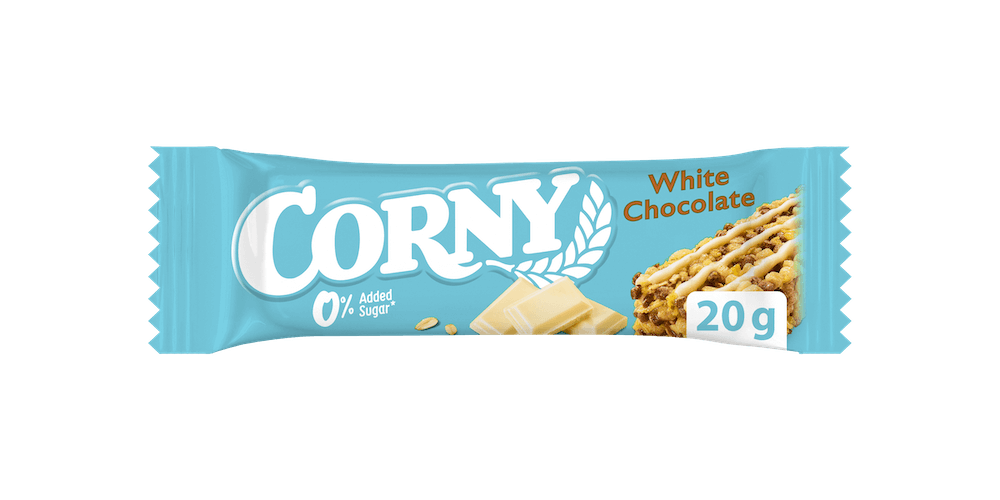 Corny White Chocolate No Added Sugar 20g