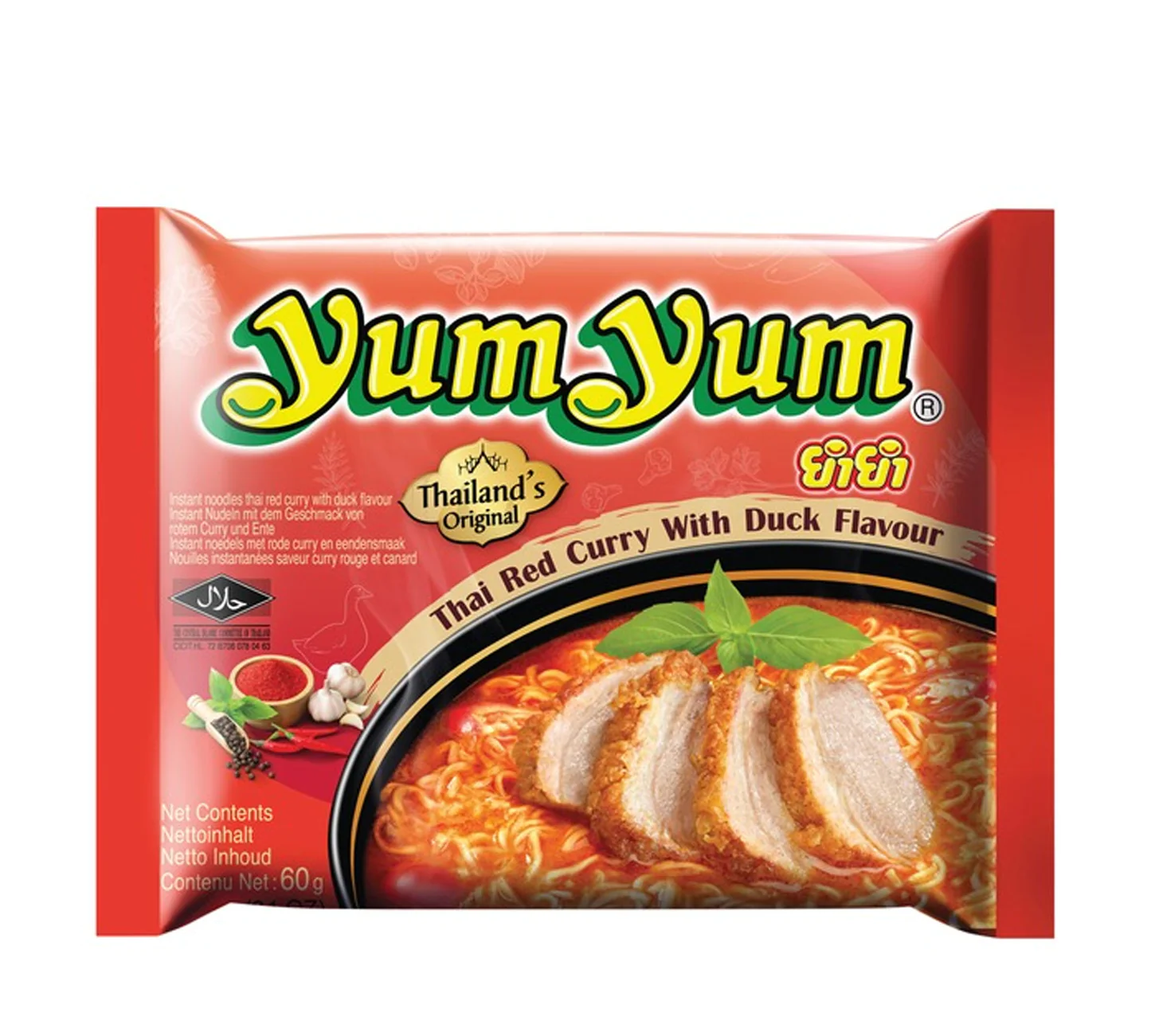 Yum Yum Instant Noodle Red Curry Duck Flavour 60g