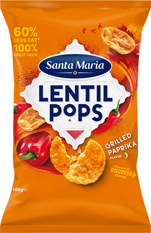 Santa Maria Lentil Pops Grilled Paprika 100g Coopers Candy