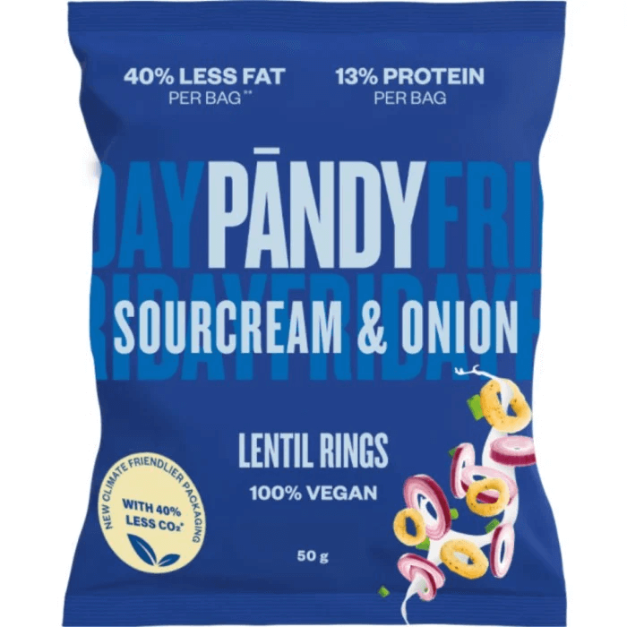 Pandy Lentil Rings Sourcream & Onion 50g