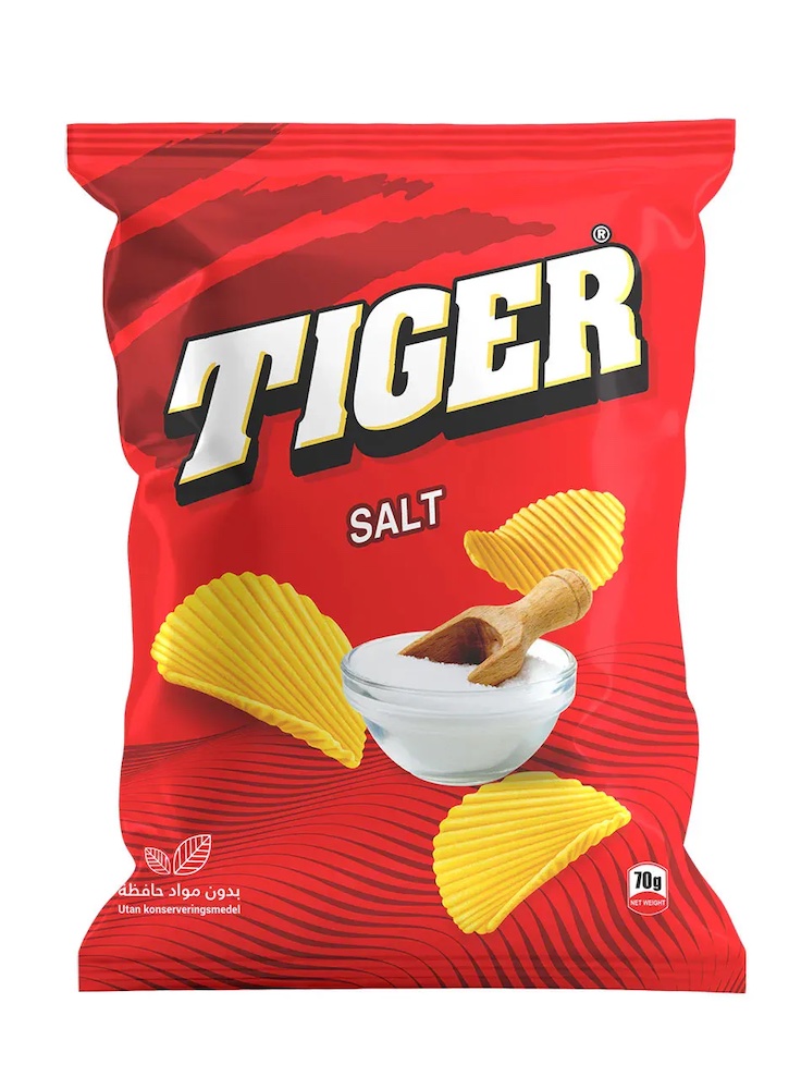 Tiger Potetgull Salt 70g