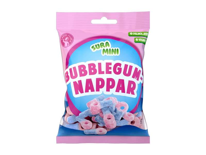 Sure Mini Bubblegumsnappar 70g