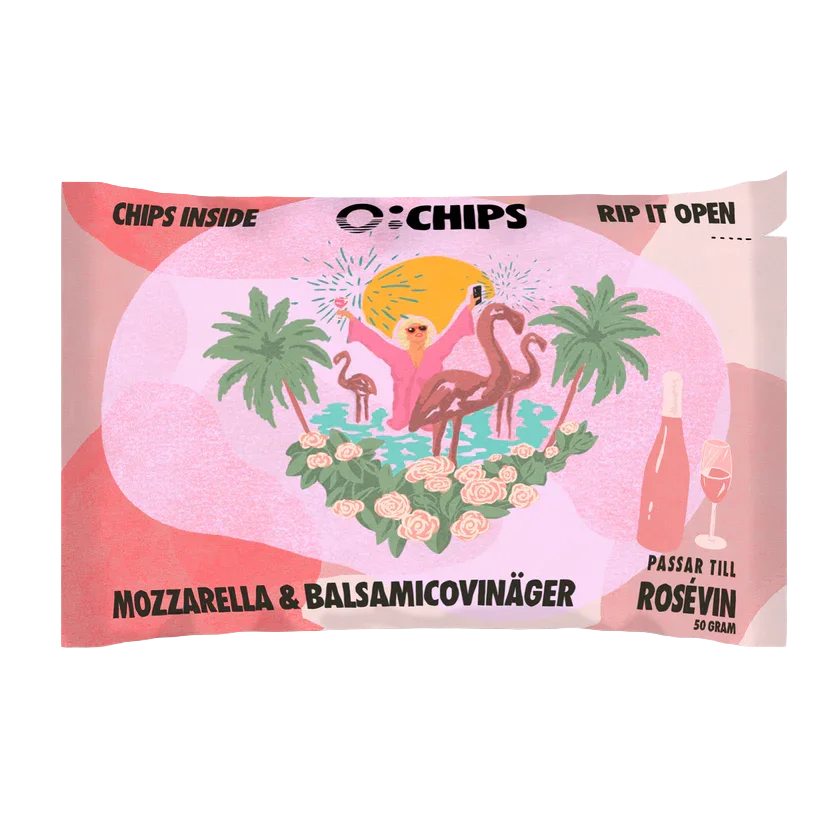 Ö-Chips Rose - Mozarella & Balsamicovinäger 50g