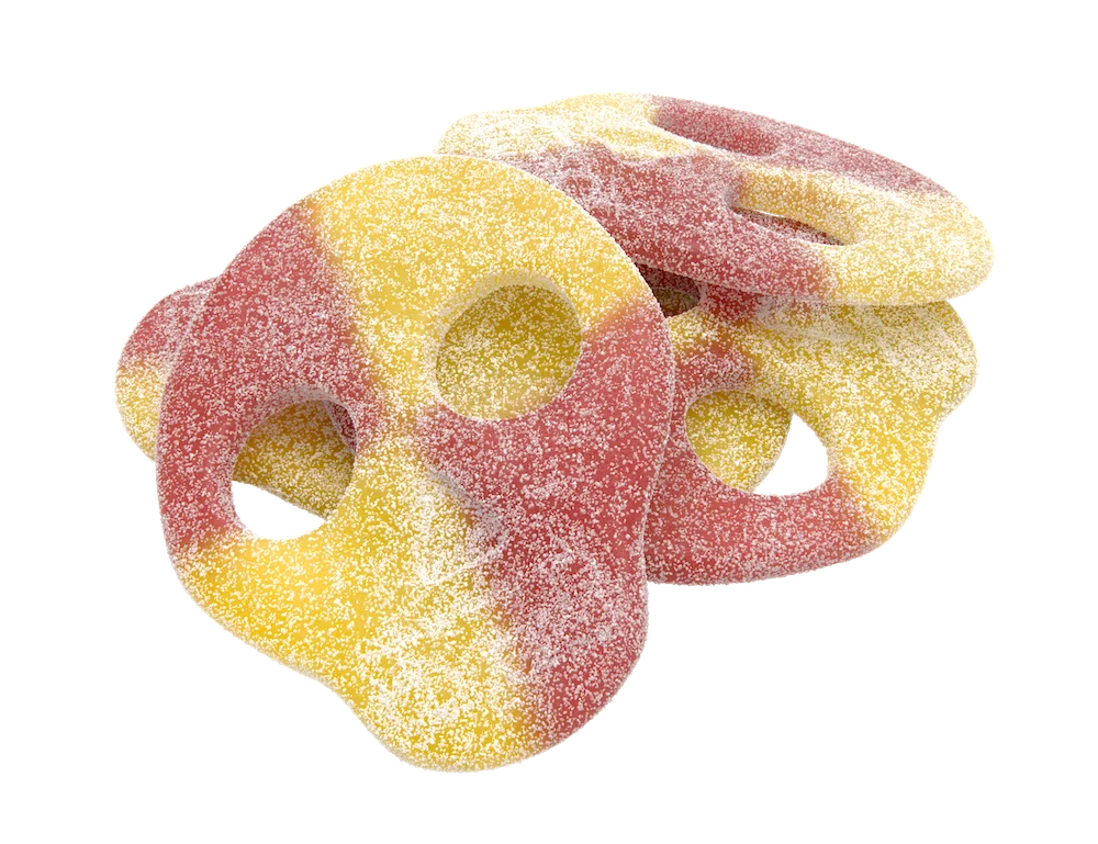 Candy People Sour Lemon Raspberry Skulls 500g