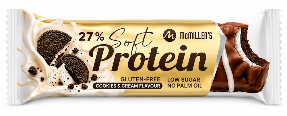 McMillens Soft Protein Bar Cookies & Cream 42,9g