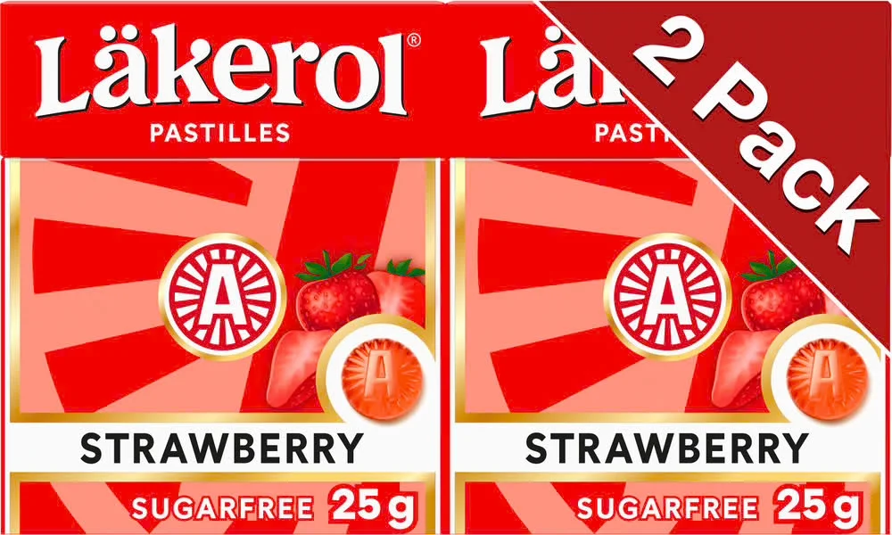 Läkerol Jordgubb 2-pack 50g