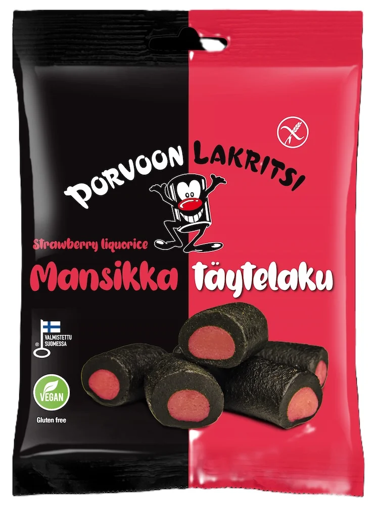 Porvoon Lakritsi Mansikka 150g