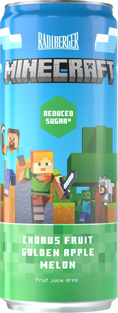 Minecraft Kolsyrad Fruktdryck 33cl